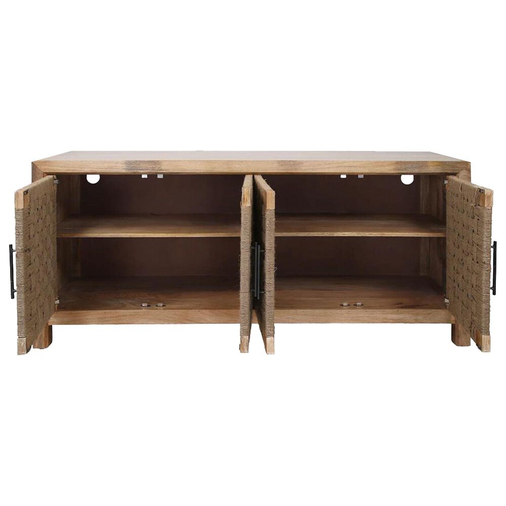 Shell Island Furniture Augustine 4 Door Credenza in Brown, , large