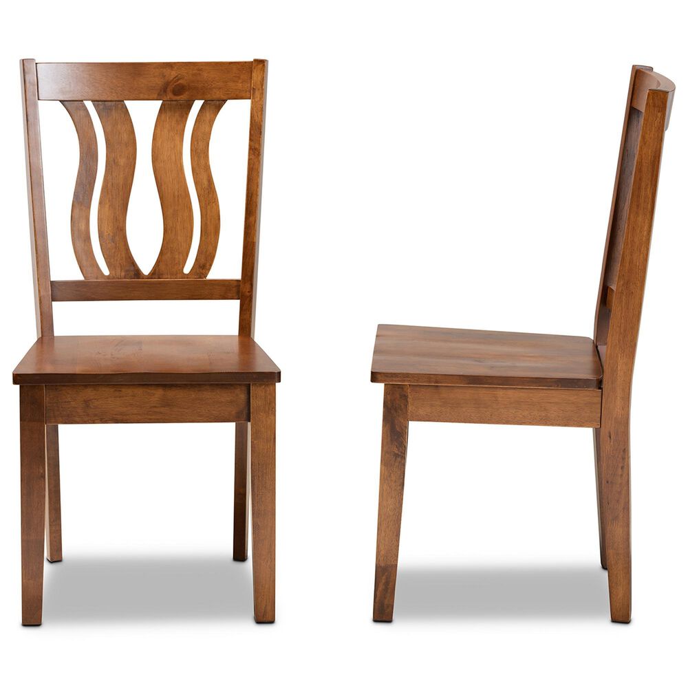 Baxton Studio Fenton Side Chair in Walnut Brown (Set of 2), , large