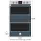 Hestan 30" Double Electric Wall Oven with Convection and TwinVection in Pacific Fog, , large