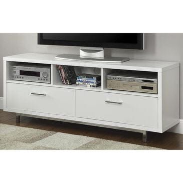 Pacific Landing TV Console with Metal Base in White, , large