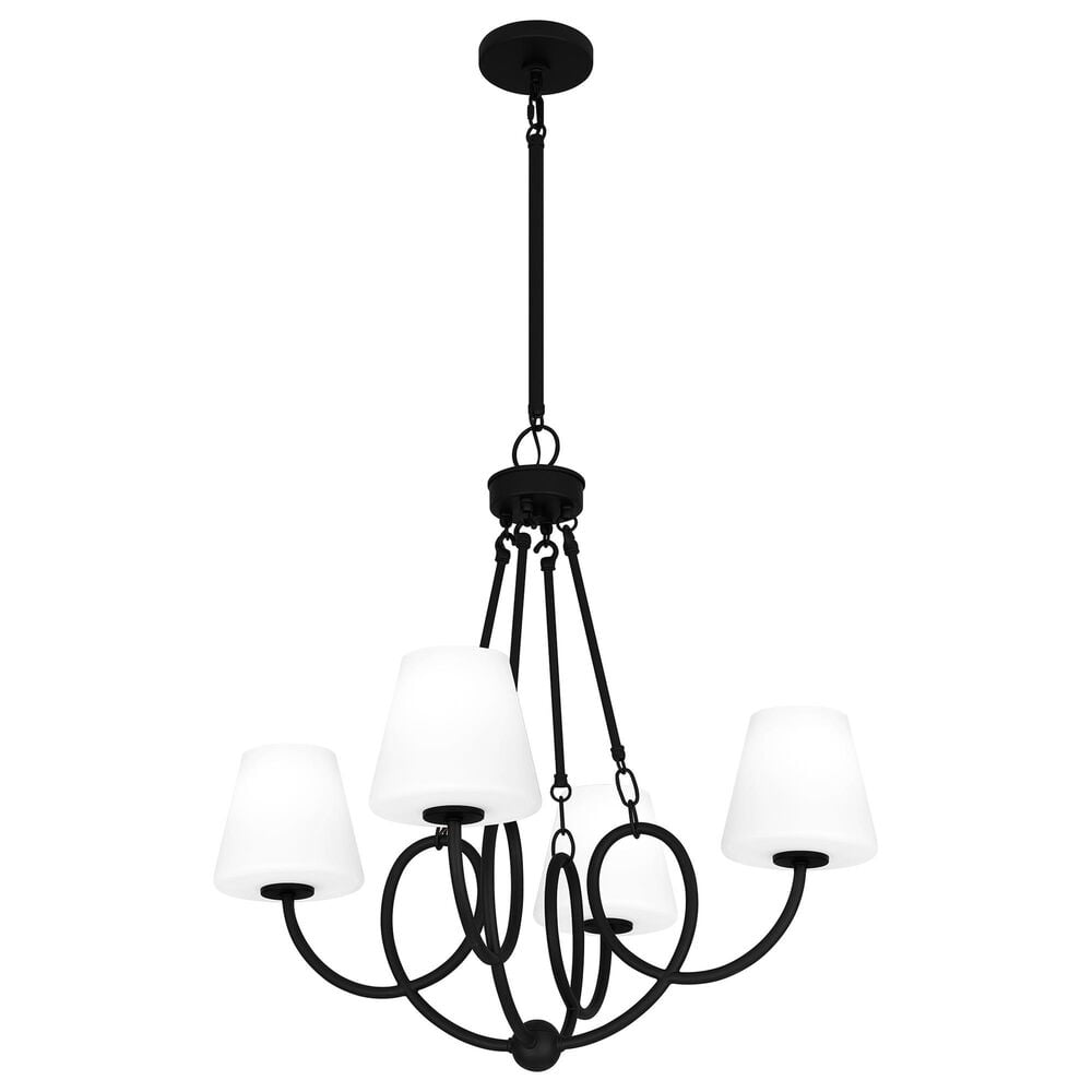 Quoizel Atkins 4-Light Chandelier in Matte Black, , large