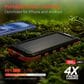 Hypercel 10000 mAh Solar Power Bank in Black and Orange, , large
