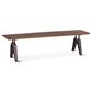 Home Trends & Design Carnegie 68" Dining Bench in Bandsaw Teak and Matte Black, , large