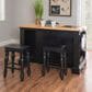 Linon Home Decor Pennfield Kitchen Island in Natural and Black Sand, , large