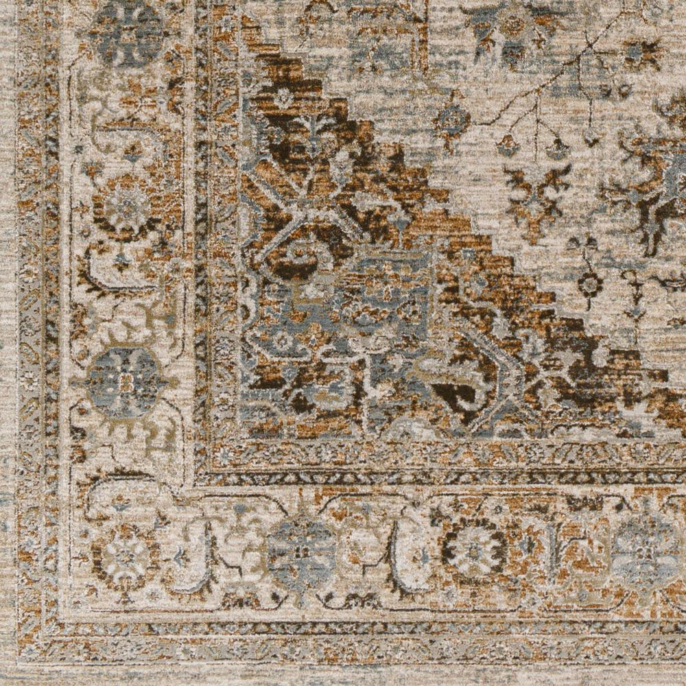 Surya Brunswick 2&#39;7&quot; x 7&#39;3&quot; Dusty Sage, Charcoal, Olive, Light Gray, Taupe, White, Teal and Light Beige Runner, , large