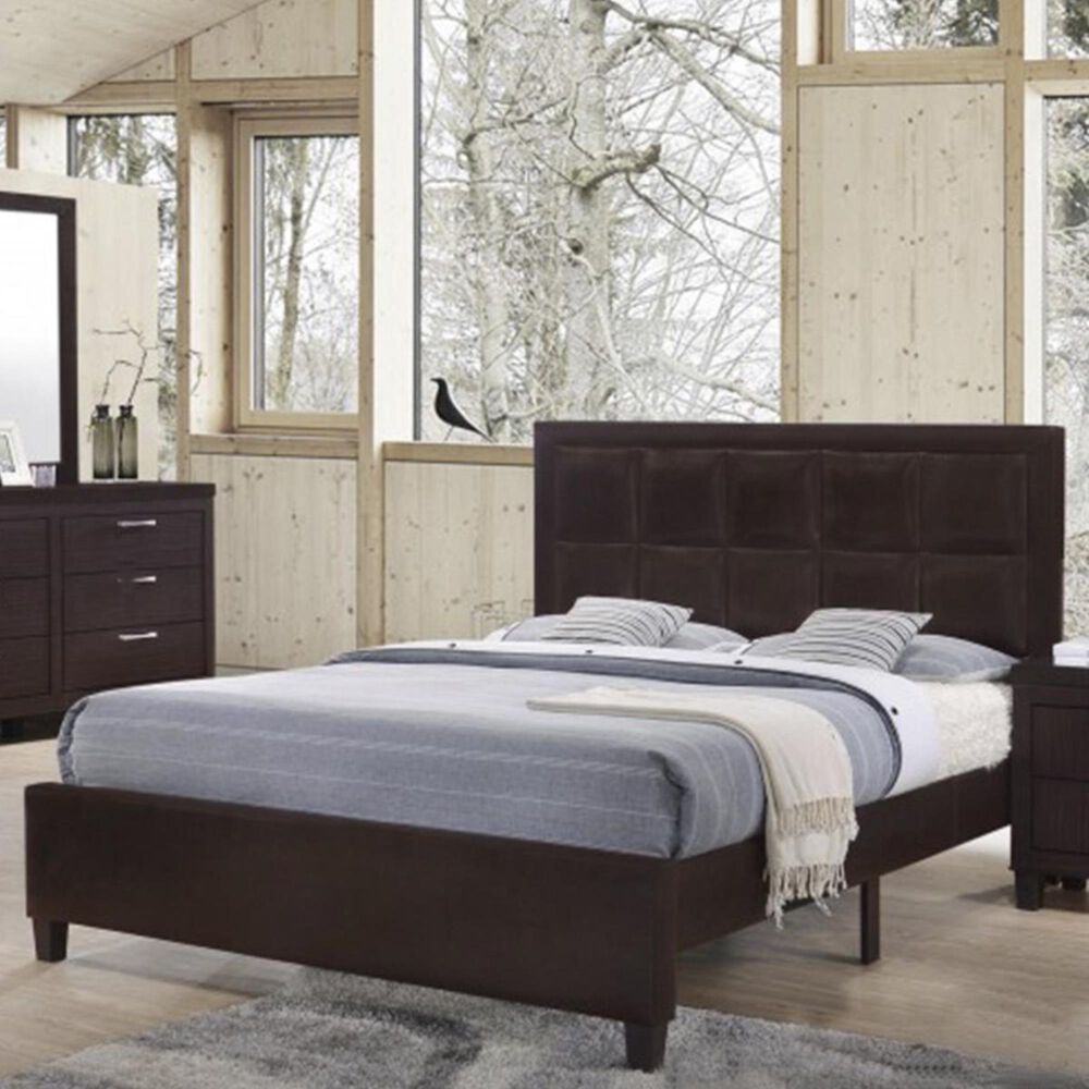 Titanic Furniture Bedroom Full Bed in Walnut, , large