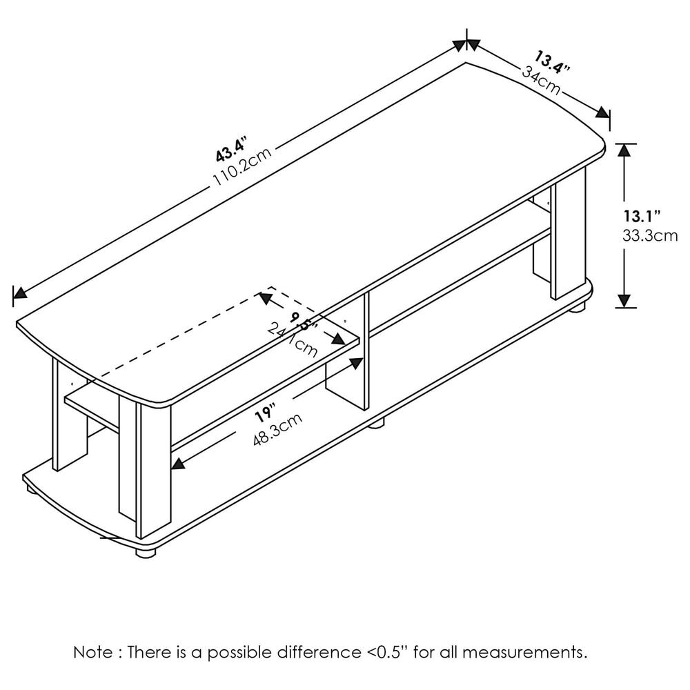 HOMLUX 43.3" Modern Entertainment Center TV Stand in Dark Brown, , large