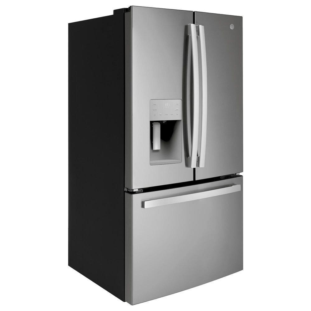 GE Appliances 4-Piece Kitchen Package with 25.7 Cu. Ft. French Door Refrigerator and 5.3 Cu. Ft. 5-Element Freestanding Electric Range in Stainless Steel, , large