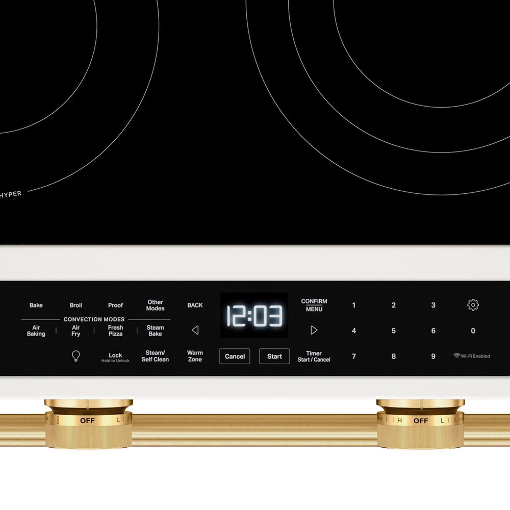 KitchenAid 5.3 Cu. Ft. Smart Slide-in Electric Range in Porcelain White, , large