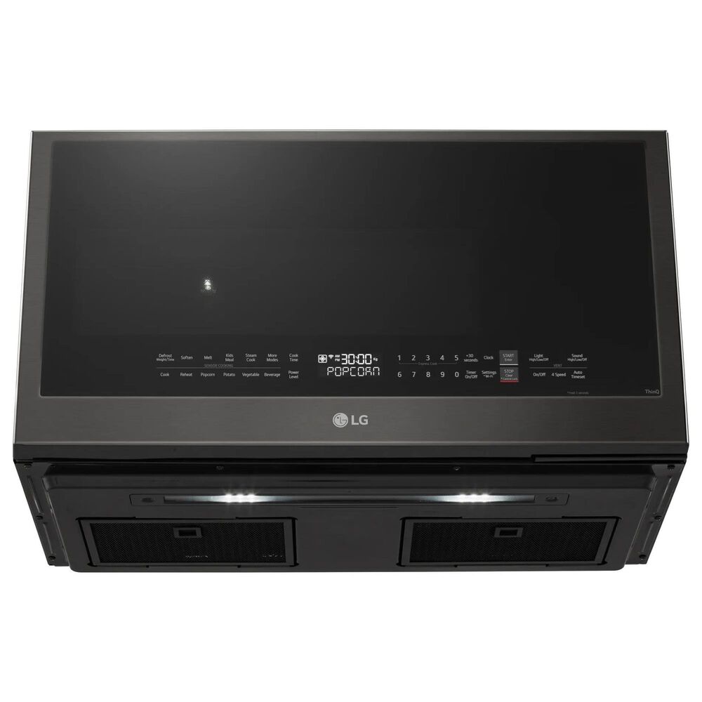 LG 2 Cu. Ft. Over-The-Range Microwave Oven in PrintProof Black Stainless Steel, , large