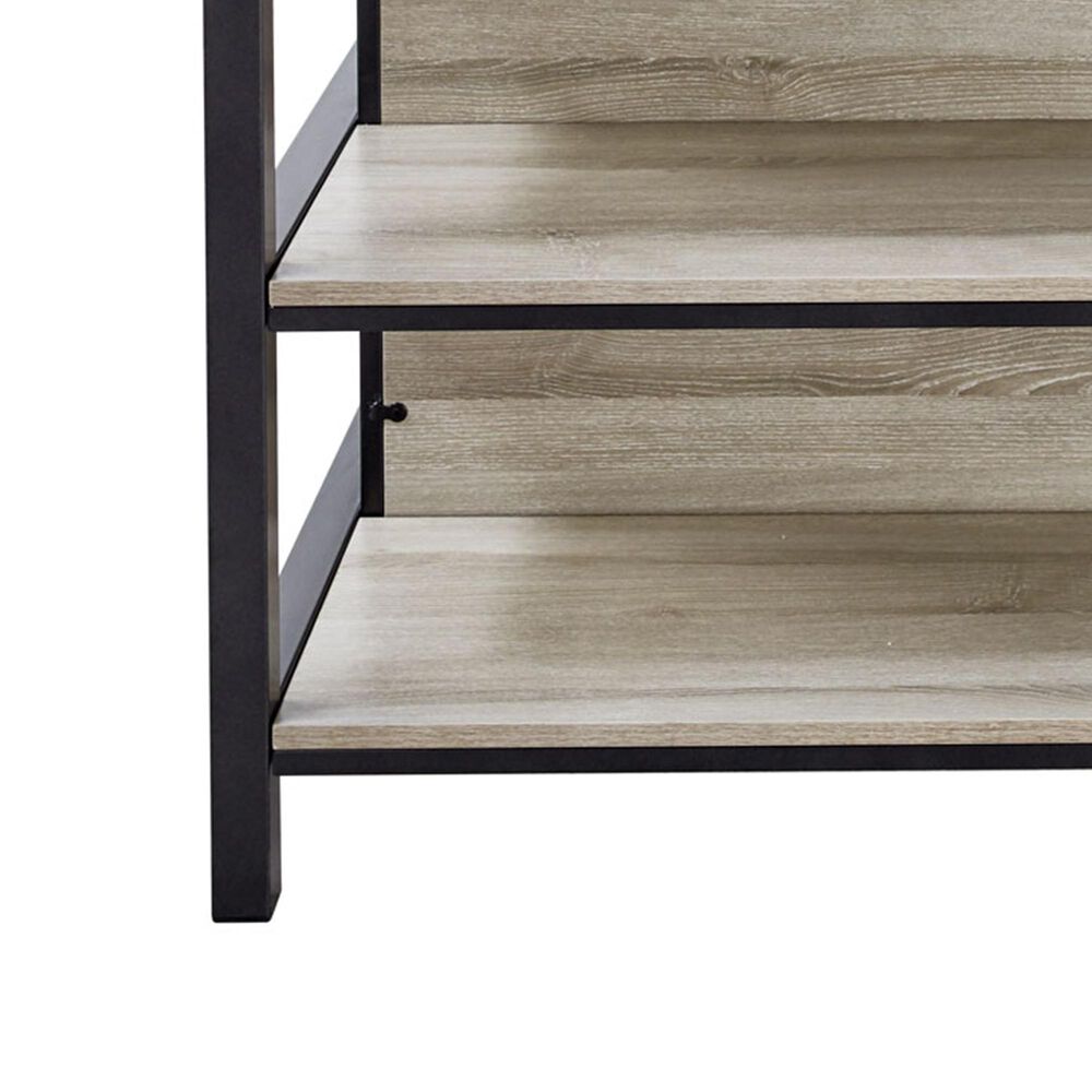 Steve Silver Carson Kitchen Island Set in Driftwood and Black, , large
