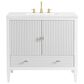 James Martin Vanities Myrrin 36" Vanity in Bright White with 3 cm White Zeus Quartz Top, , large