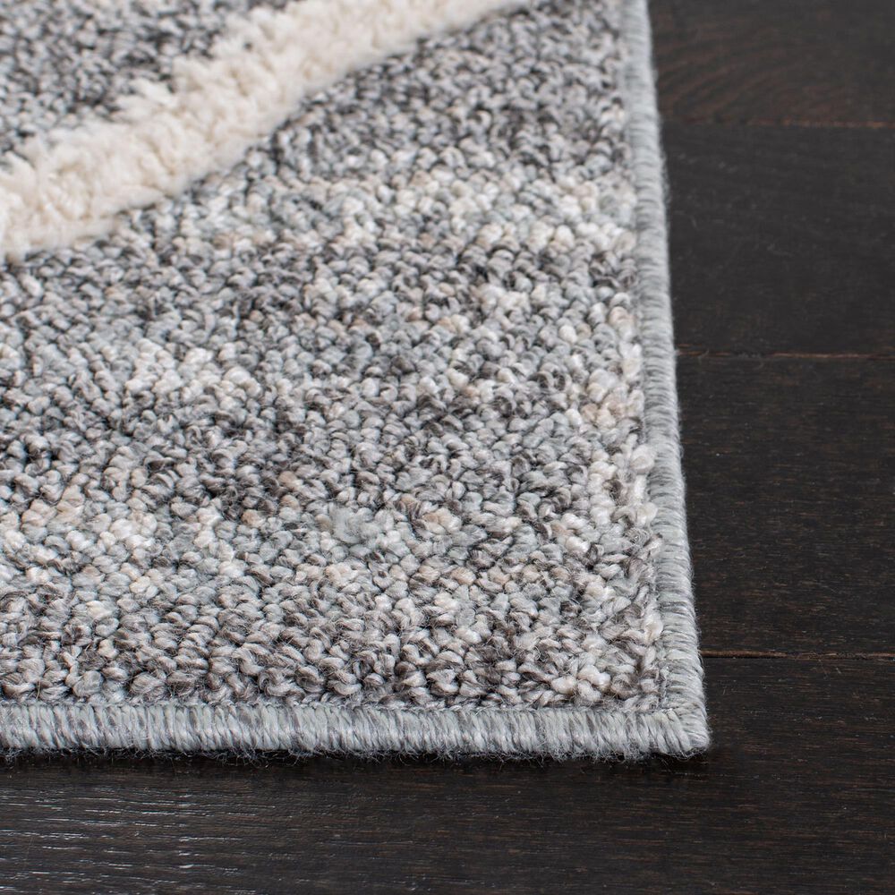 Safavieh Martha Stewart Lucia Shag  2&#39;6&quot; x 3&#39;9&quot; White and Light Grey Area Rug, , large