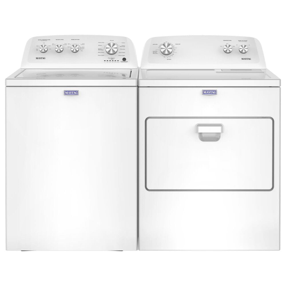 MAYTAG 3.8 Cu. Ft. Top Load Washer and 7 Cu. Ft. Top Load Electric Dryer in White, , large