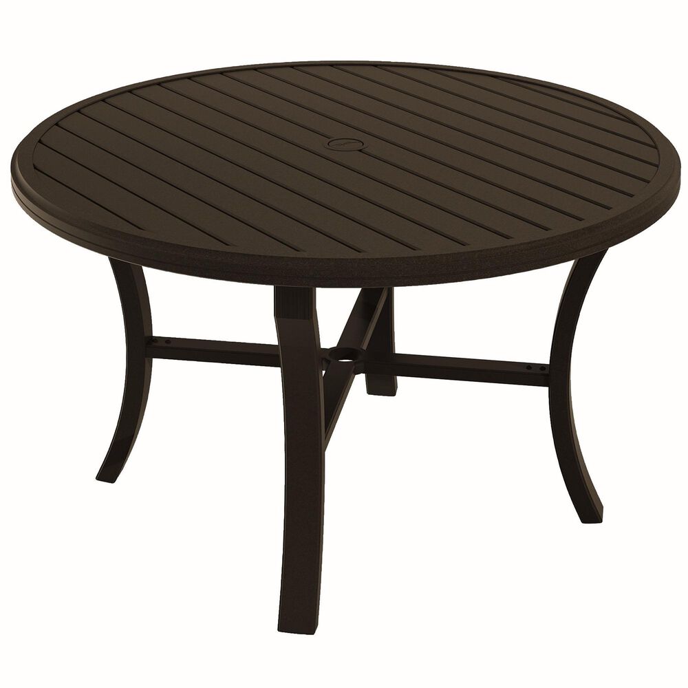 Tropitone Banchetto and Shoreline 5-Piece Patio Dining Set in Gray Gate, , large