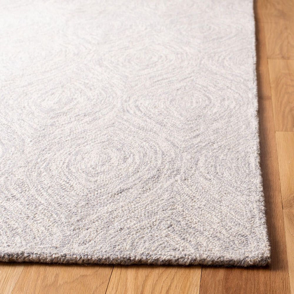 Safavieh Micro-Loop Geometric 8&#39; x 10&#39; Silver and Ivory Area Rug, , large