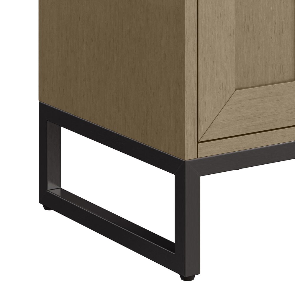 James Martin Vanities Chianti 24" Single Bathroom Vanity in Walnut Whisper and Champagne Brass with 2 cm White Glossy Composite Stone Top and Rectangular Sink, , large