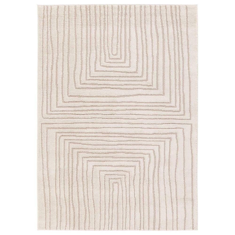 Jaipur Jaida Fantana 2"7" x 10" Gray Morn, Humus and Coconut Milk Runner, , large