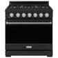 Thor Kitchen Gordon Ramsay 6 Cu. Ft. Professional Liquid Propane Range with Stainless Steel Handle Kit in Black, , large