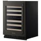 KitchenAid 24" Undercounter Wine Cellar with Full-Extension Wood-Front Racks and Left Hinge in Black Ore, , large