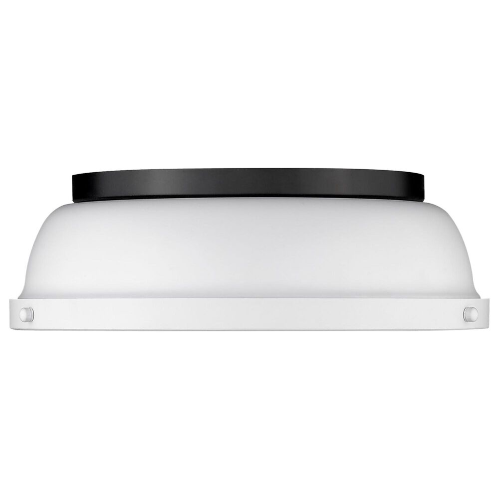 Golden Lighting Duncan Flush Mount in Matte Black with Matte White, , large