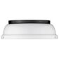 Golden Lighting Duncan Flush Mount in Matte Black with Matte White, , large