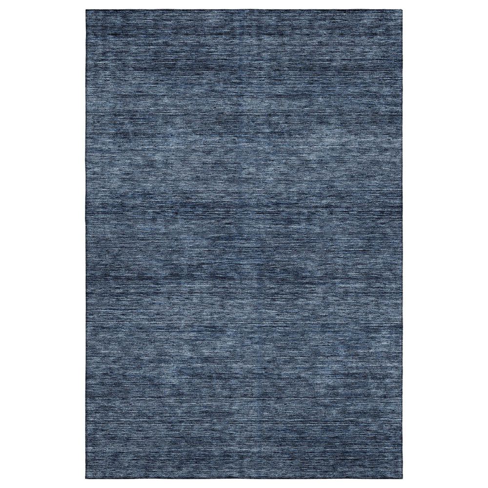 Dalyn Rug Company Soft Essentials Solid Navy 9" x 12" Indoor/Outdoor Area Rug, , large