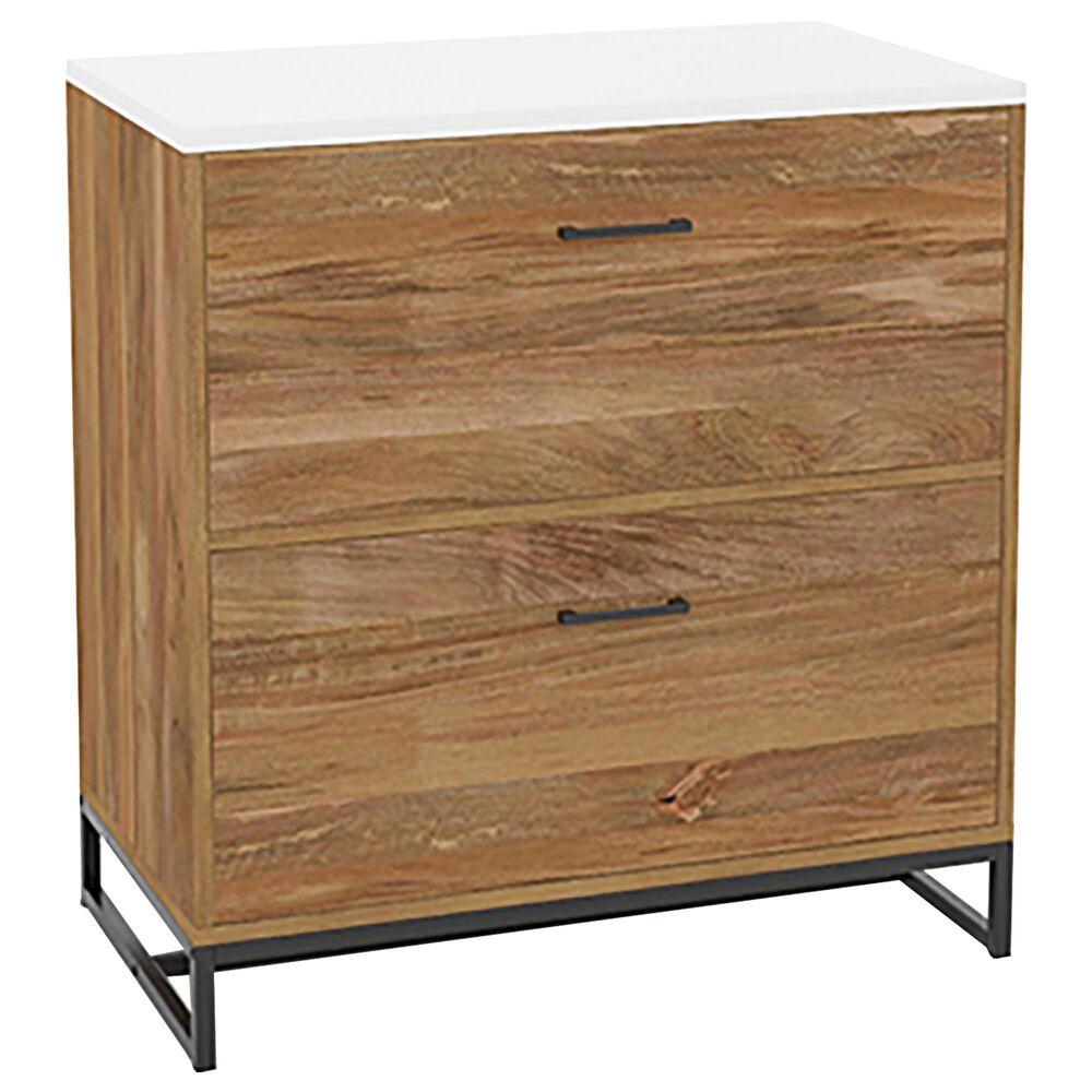 Sauder Tremont Row 2-Drawer Lateral File Cabinet in Sindoori Mango and White, , large