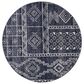 Safavieh Adirondack ADR206N 6" Round Navy and Silver Area Rug, , large