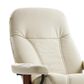 Stressless Consul Medium Chair and Ottoman with Brown Base in Batick Cream, , large