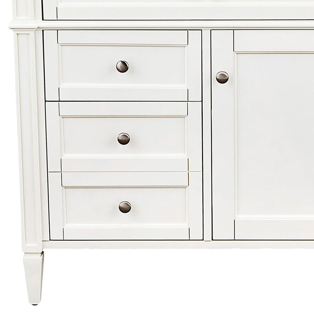 James Martin Brittany 36&quot; Single Bathroom Vanity in Bright White with 3 cm White Zeus Quartz Top and Rectangular Sink, , large