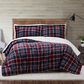 Pem America Truly Soft Cuddle Warmth 3-Piece Full/Queen Comforter Set in Blue to Red Plaid, , large