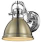 Golden Lighting Duncan 1-Light Bath Vanity in Chrome and Aged Brass, , large