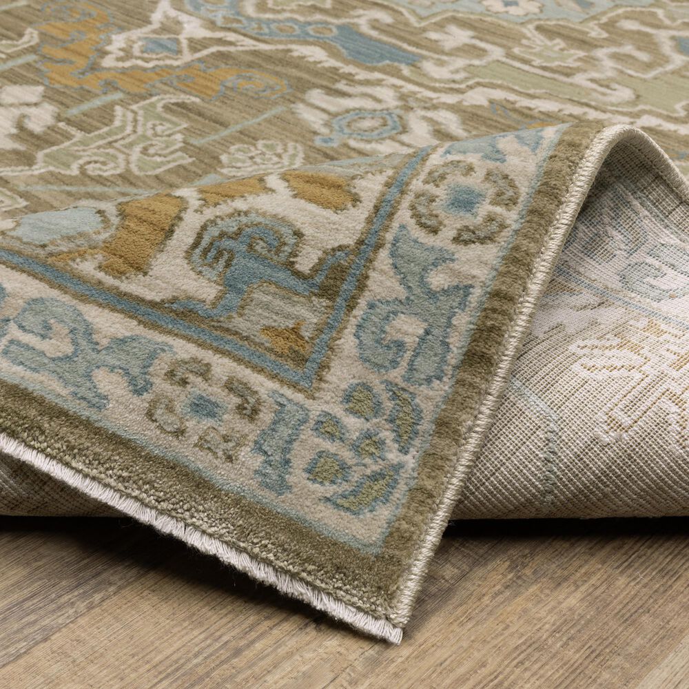 Oriental Weavers Maeve MAE13 Brown and Blue 3&#39;3&quot; x 5&#39; Area Rug, , large