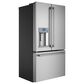 Cafe 4-Piece Kitchen Package with 22.1 Cu. Ft. French Door Refrigerator and Electric Range in Stainless Steel, , large