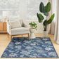 Nourison Garden Oasis GOA03 Navy 6" x 9" Indoor/Outdoor Area Rug, , large