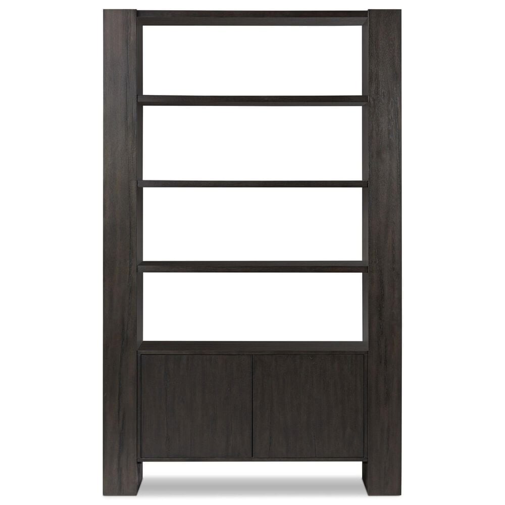 Four Hands Fisher 6-Shelf Bookcase in Smoked Black, , large