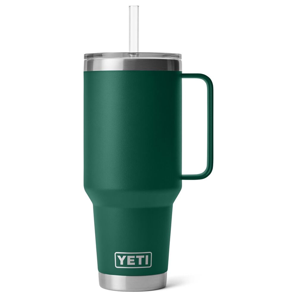 YETI Rambler 42 Oz Straw Mug with Straw Lid in Black Forest Green, , large