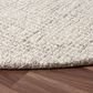 L&R Resources Criss Cross Ivory and Greige 6" Round Area Rug, , large