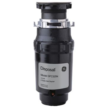 GE Appliances 1/3 HP Continuous Feed Garbage Disposer in Black, , large
