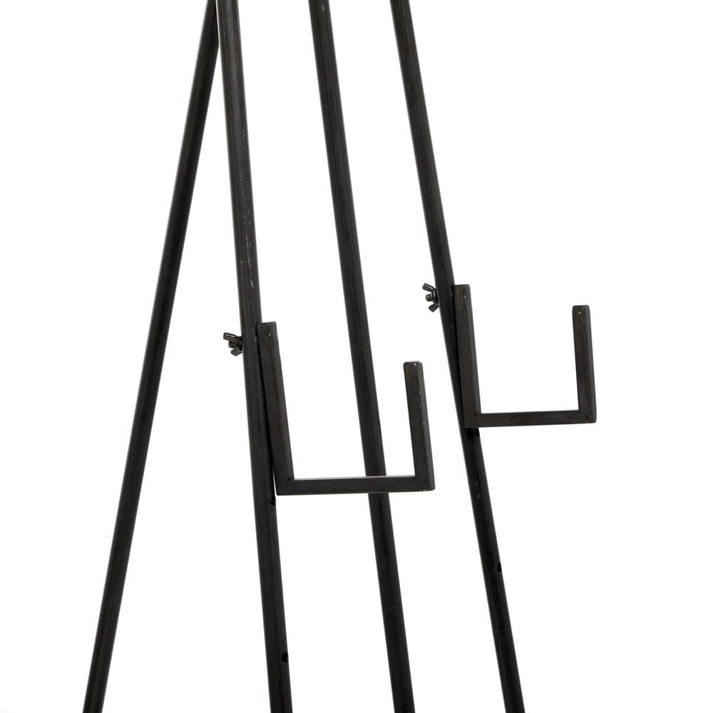 Maple and Jade 52&quot; Adjustable 3-Tier Display Easel in Matte Black and Brown, , large
