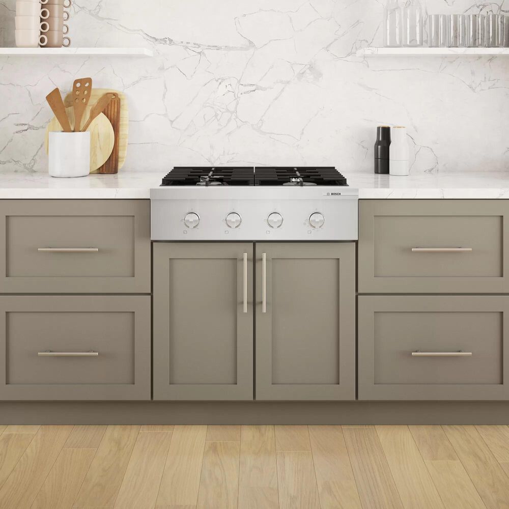 Bosch 30" Gas Cooktop in Stainless Steel Nebraska Furniture Mart