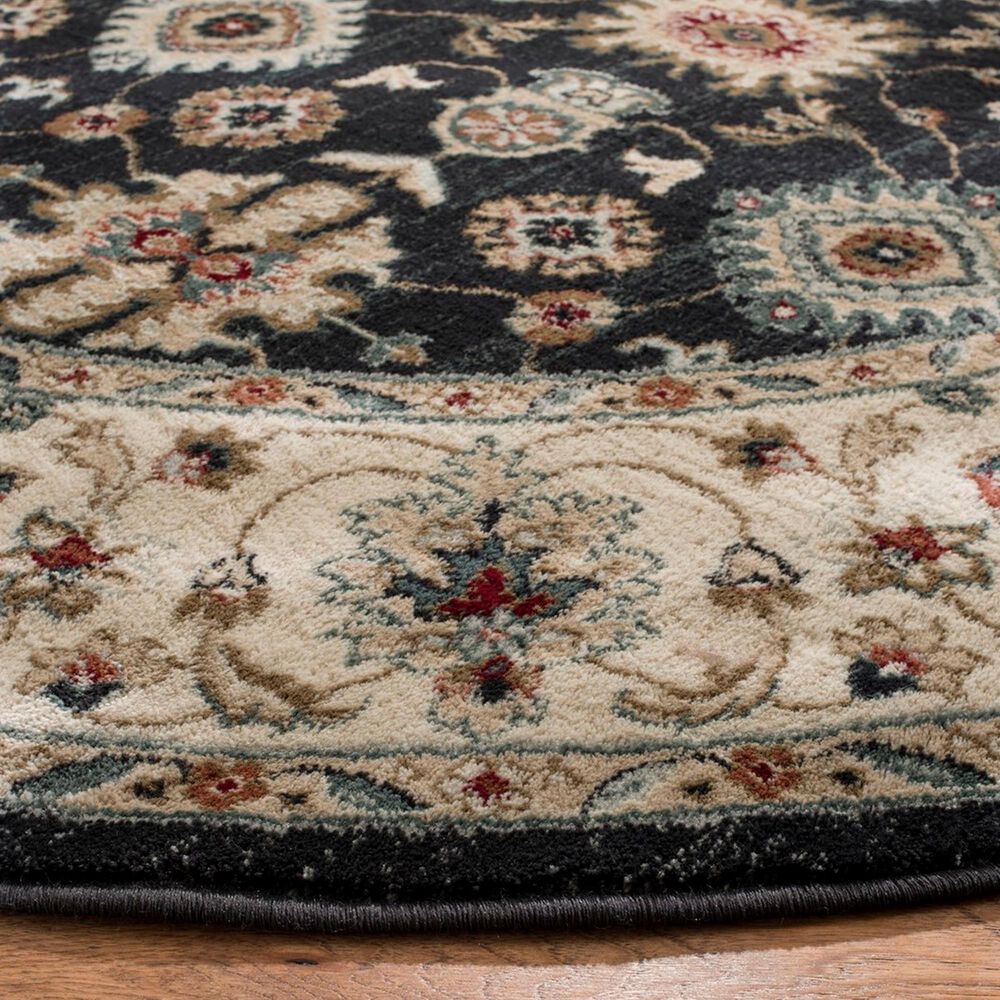 Safavieh Lyndhurst 7&#39; Round Navy and Creme Area Rug, , large