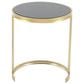 Maple and Jade 3-Piece Round Nesting Accent End Table Set in Gold and Black, , large