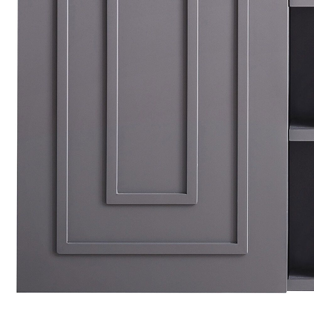 James Martin Vanities Alicante 39.5&quot; Single Bathroom Vanity in Grey Smoke with 5 cm White Glossy Resin Top and Rectangular Sink, , large