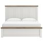 Ashley Savonport King Panel Bed in White and Brown, , large