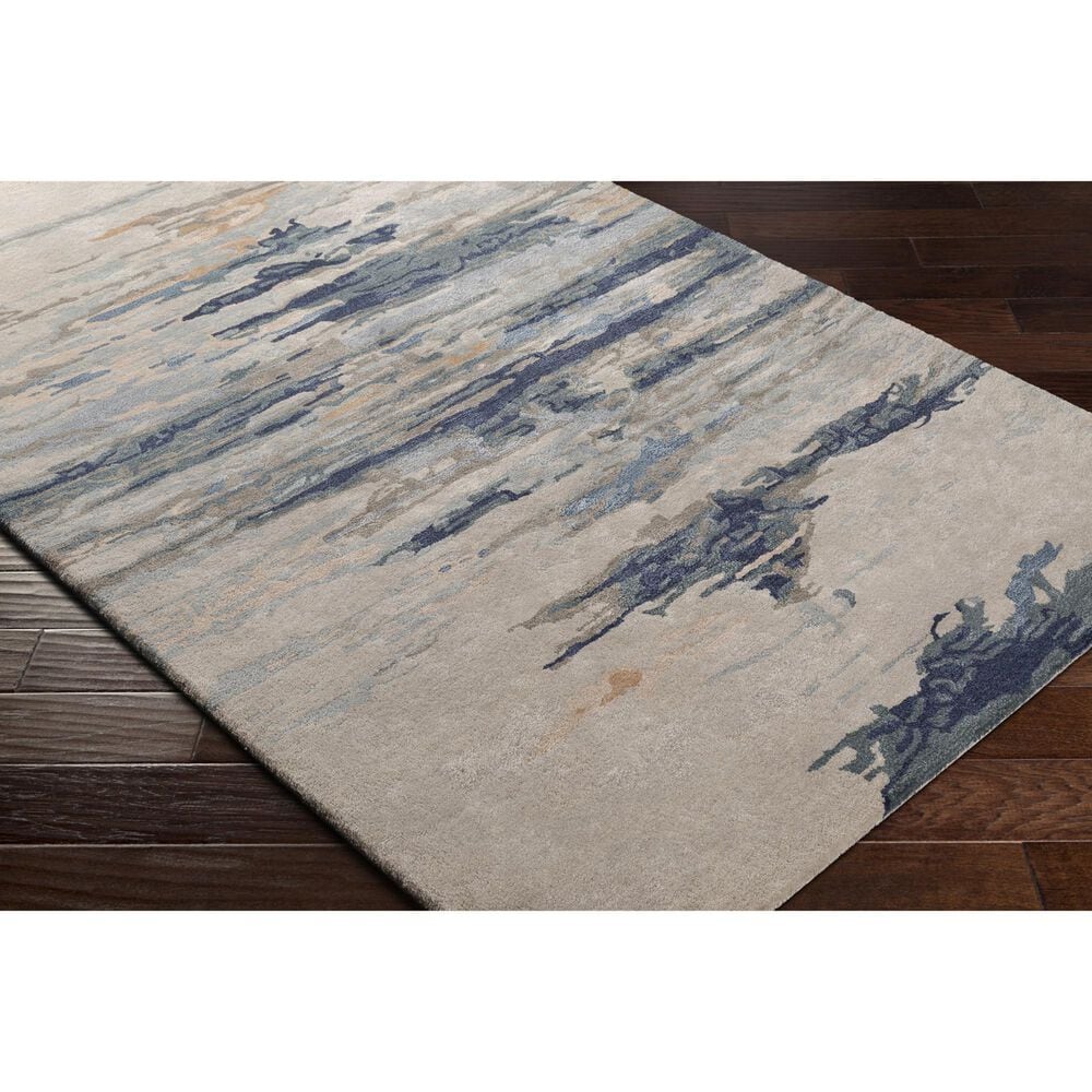 Surya Kavita 8&#39; x 10&#39; Medium Gray, Ink Blue, Deep Teal, Dark Brown, Dusty Pink, Beige and Brick Red Area Rug, , large