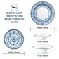 Corelle Portofino 16-Piece Dinnerware Set in White and Blue, , large