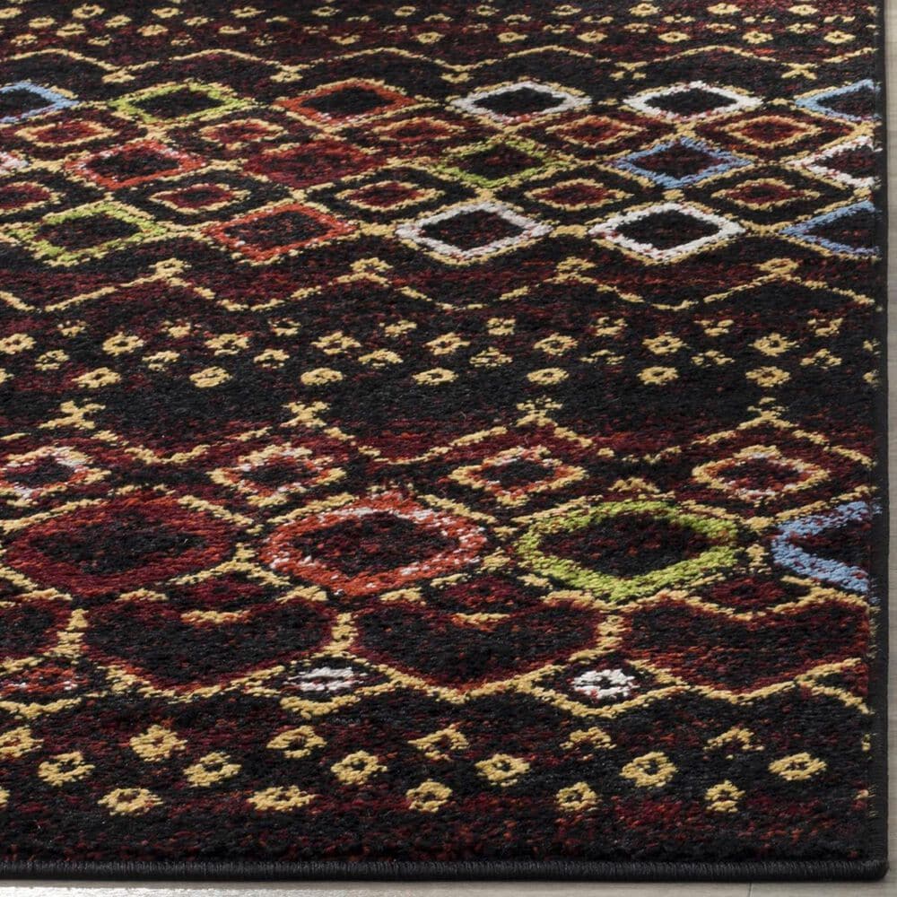 Safavieh Amsterdam AMS108P-3 3&#39; x 5&#39; Black/Multi Area Rug, , large
