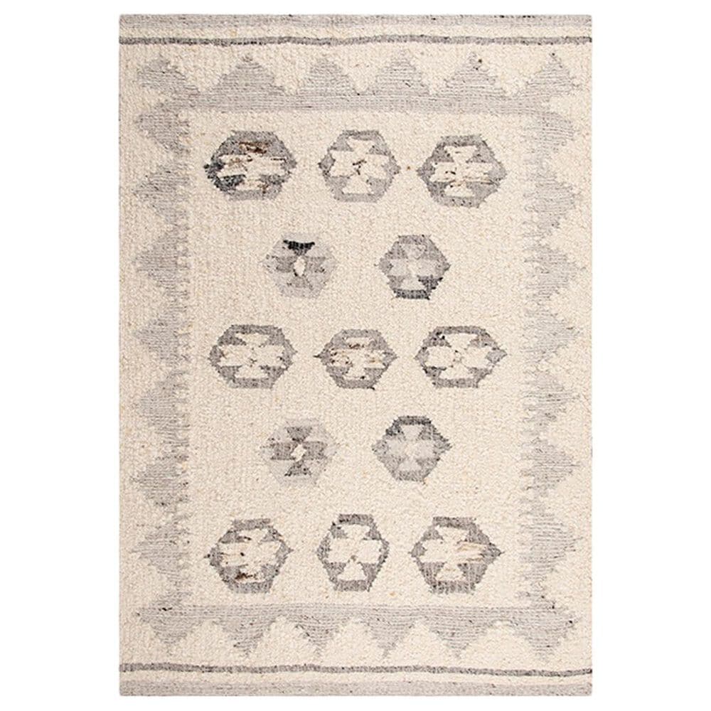 RIZZY Nova 8" x 10" Southwestern Silver and Ivory Area Rug, , large